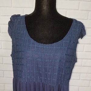 TORRID SOFT NAVY BLUE LACE HI-LO BABYDOLL TOP